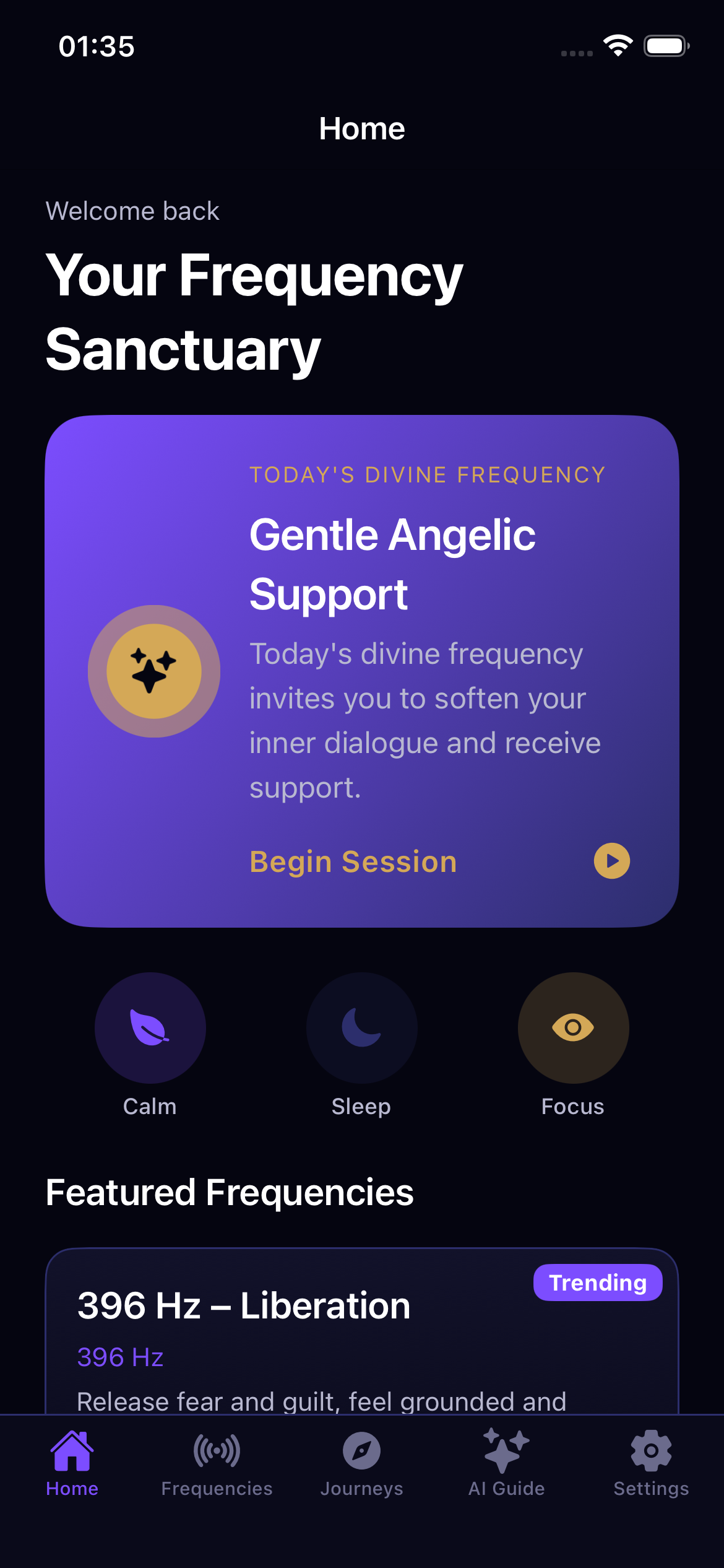 Tranquir App - Your Frequency Sanctuary